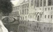 Fernand Khnopff Memory of Flanders A Canal oil painting reproduction